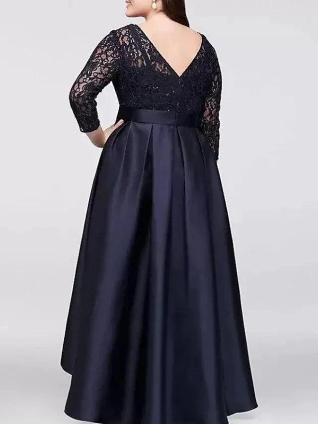 A-Line/Princess Scoop Asymmetrical Mother of the Bride Dresses by Dreamylily