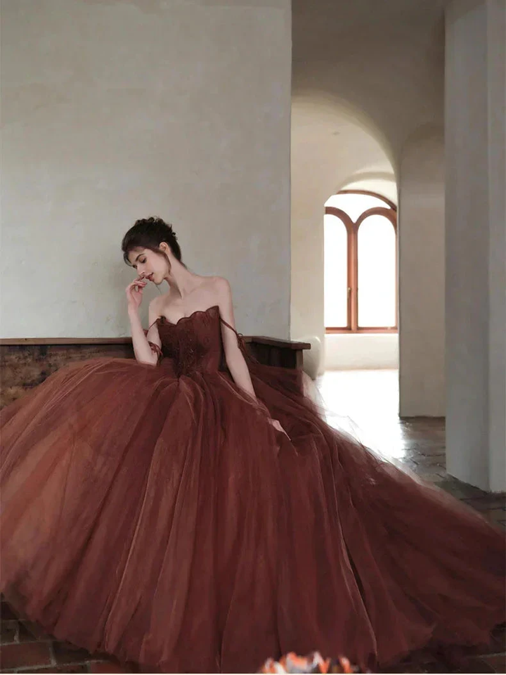 Glamorous A-line Spaghetti Straps Tulle Ball Gown,16th Birthday Dress Y7176 by simplepromdress