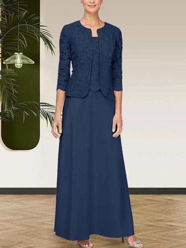 Glitter Lace &amp; Satin Skirt Jacket Dress with Open Jacket by Dreamylily