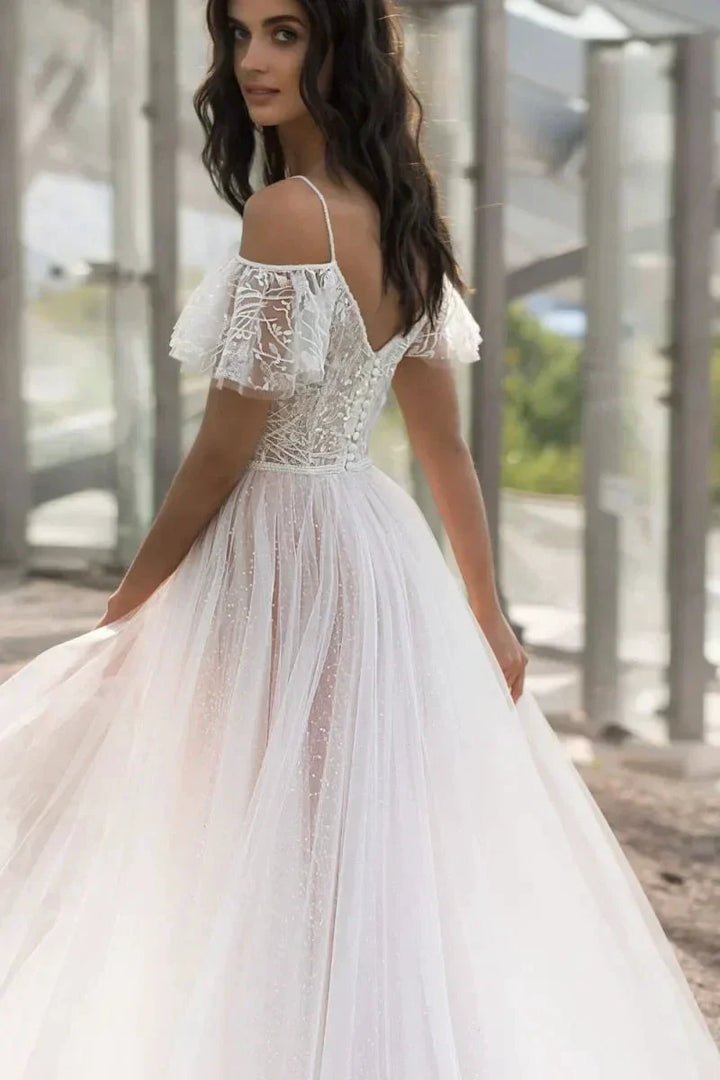 New BOHO Backless Wedding Dress Vestido De Noiva Wedding Gowns by payinti
