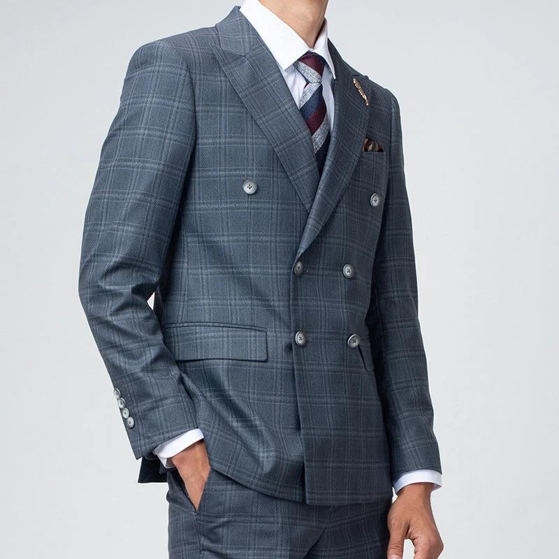 Double breasted suit men&