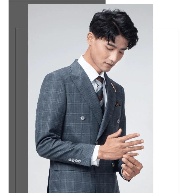 Double breasted suit men&