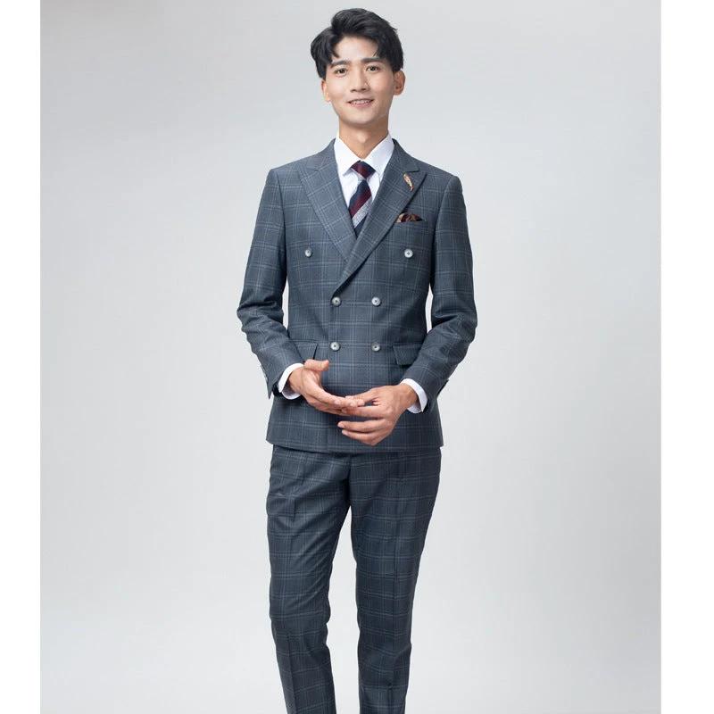 Double breasted suit men&