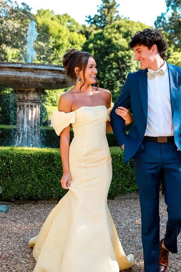 Off Shoulder Strapless Mermaid Long Hot Pink Prom Dress PSK571 by Pgmdress