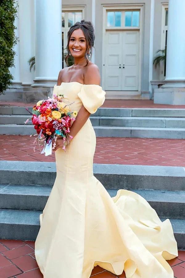 Off Shoulder Strapless Mermaid Long Hot Pink Prom Dress PSK571 by Pgmdress