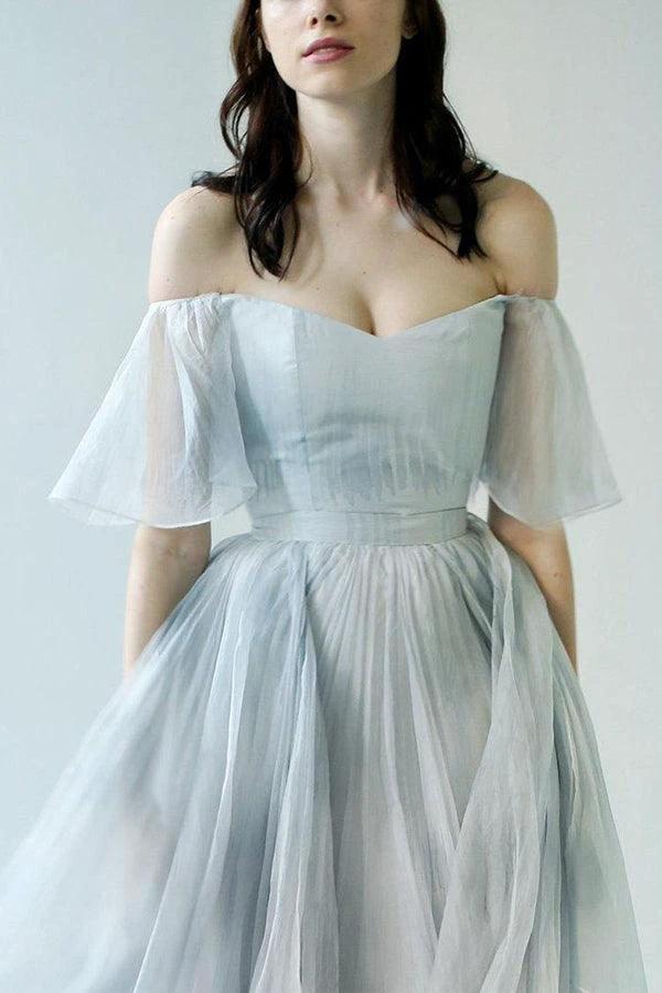 Off Shoulder Unique Design Most Popular Long Prom Dresses Bridal Gowns WD500 by pgmdress