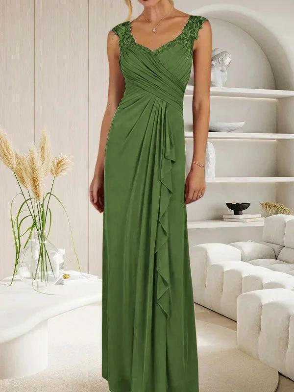Champagne A-Line Sweetheart Neckline Pleated Mesh Dress by Dreamylily