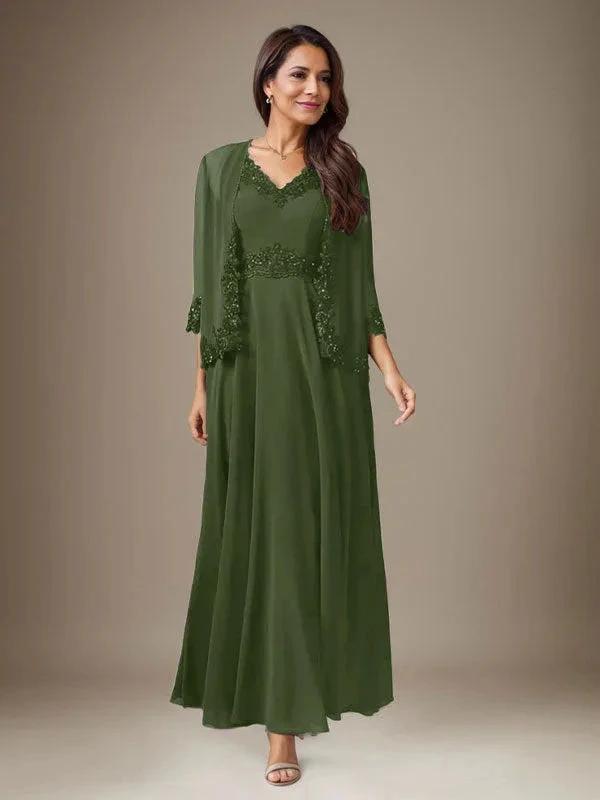 Plum A-Line Sequins Chiffon Dress by Dreamylily
