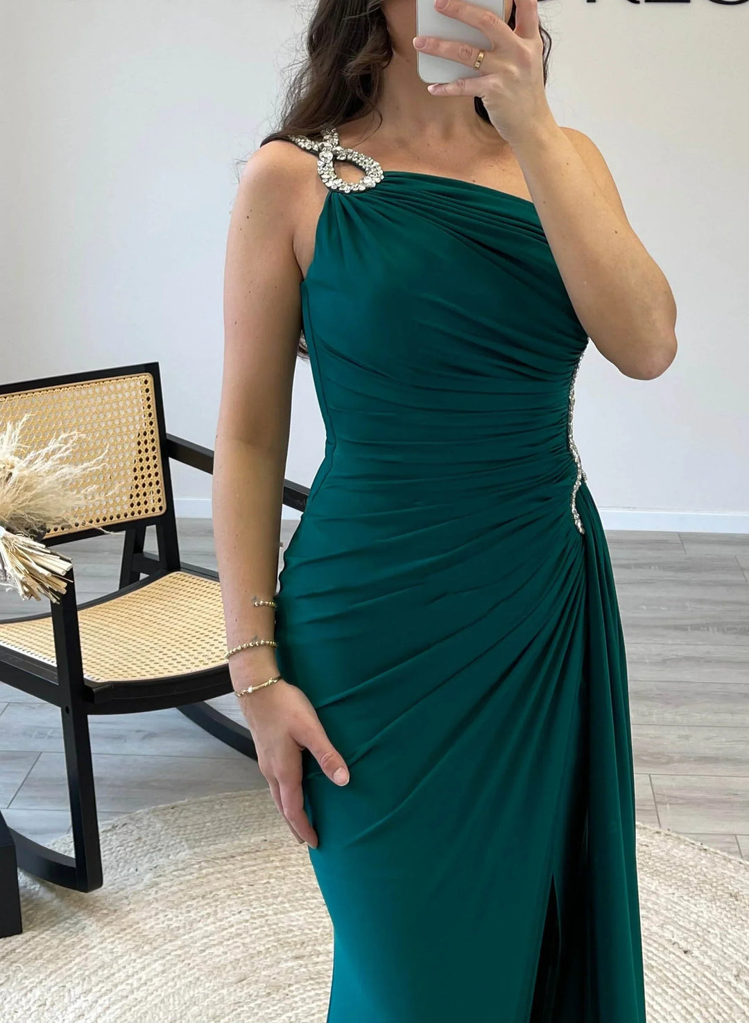 Sheath/Column One-Shoulder Mother of the Bride Dresses by Dreamylily