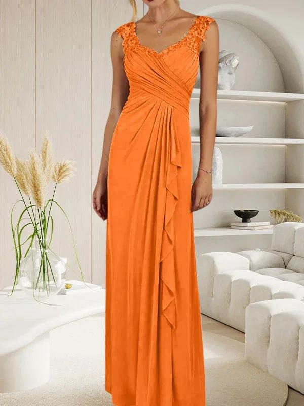 Champagne A-Line Sweetheart Neckline Pleated Mesh Dress by Dreamylily