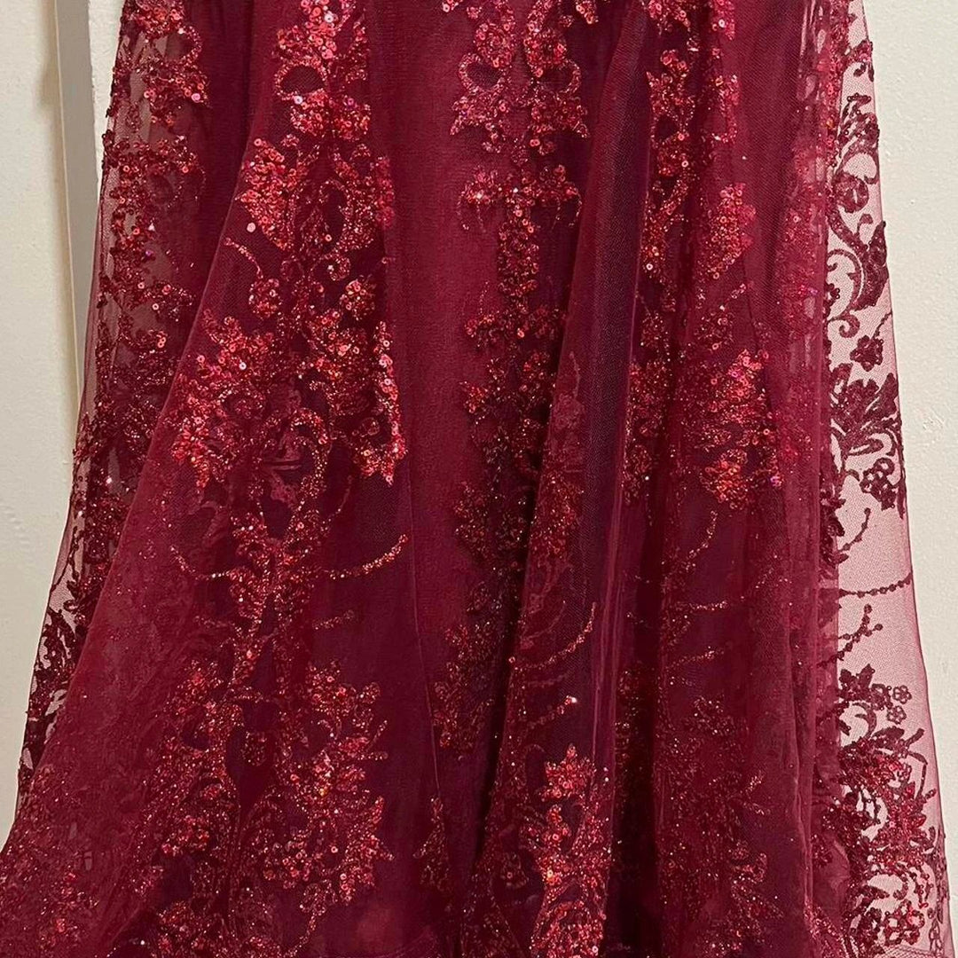Charming Red Mermaid Lace Appliques Prom Dress,Evening Dress Winter Dance Dress Y4345 by simplepromdress