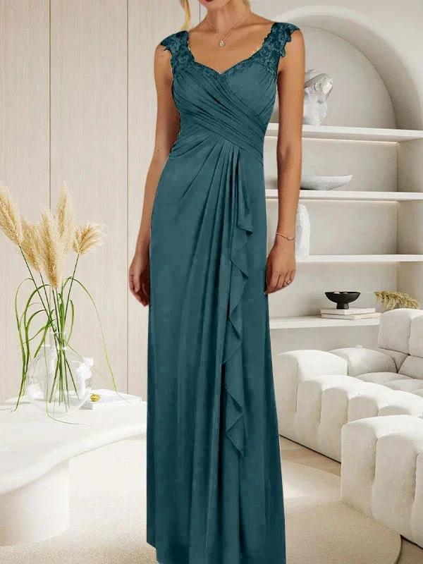 Champagne A-Line Sweetheart Neckline Pleated Mesh Dress by Dreamylily