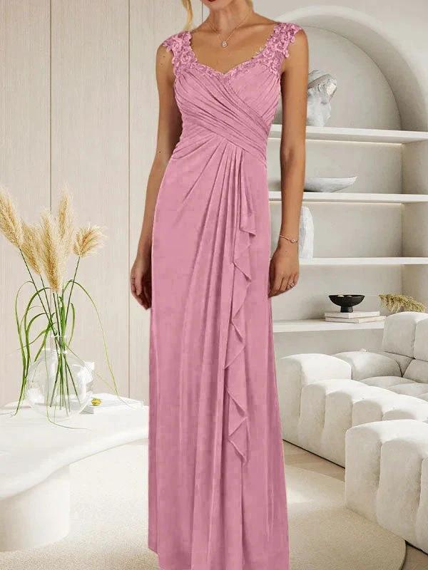 Champagne A-Line Sweetheart Neckline Pleated Mesh Dress by Dreamylily