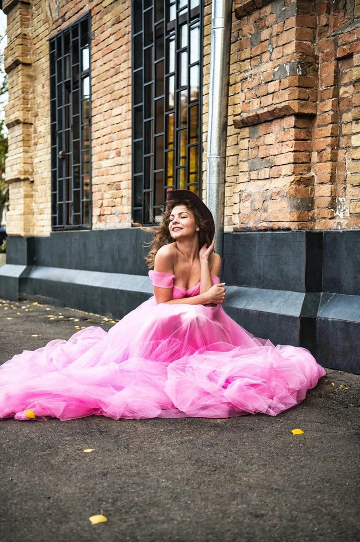 Pink tulle dress &amp; Pink birthday dress 2025 SY035 by vivymakudress