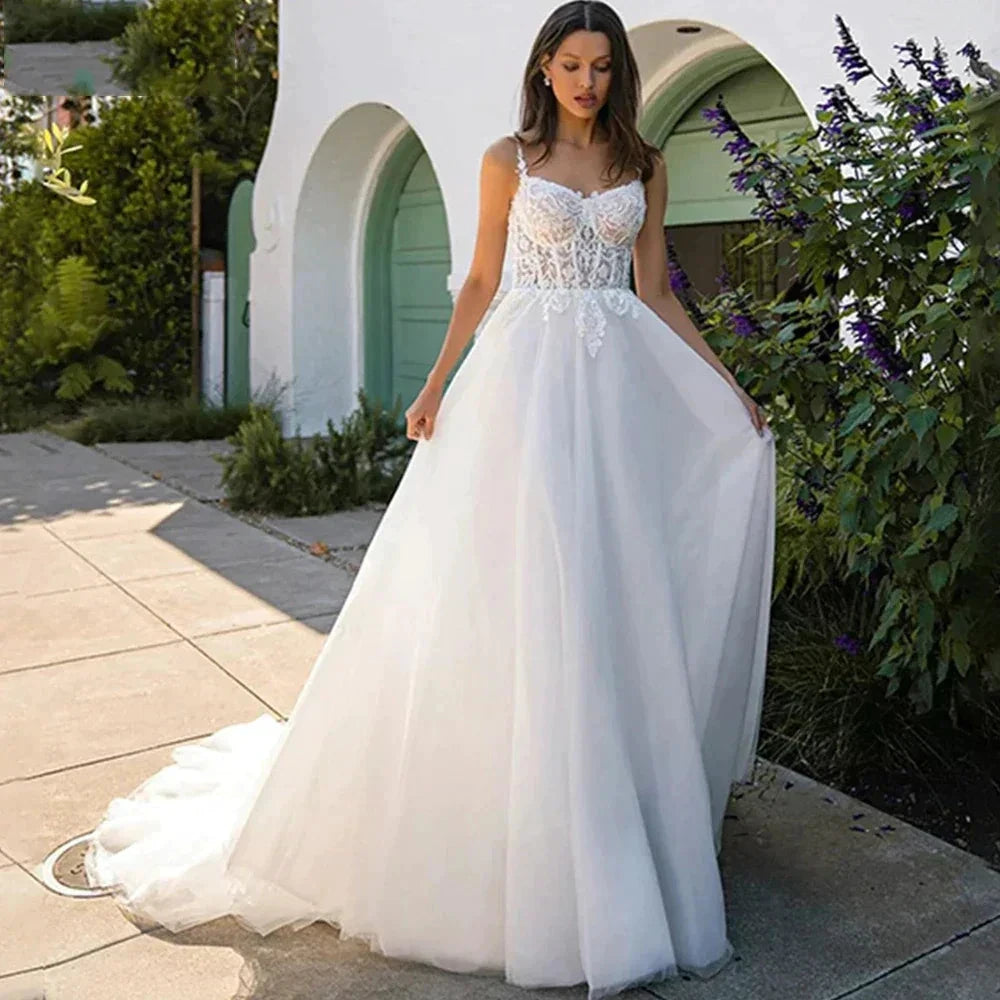 Pretty Sexy Backless Mermaid Square Neck Wedding Dresses Off Shoulder Sleeveless Boho Bridal Gowns With Train Bride Dresses 2023 by payinti