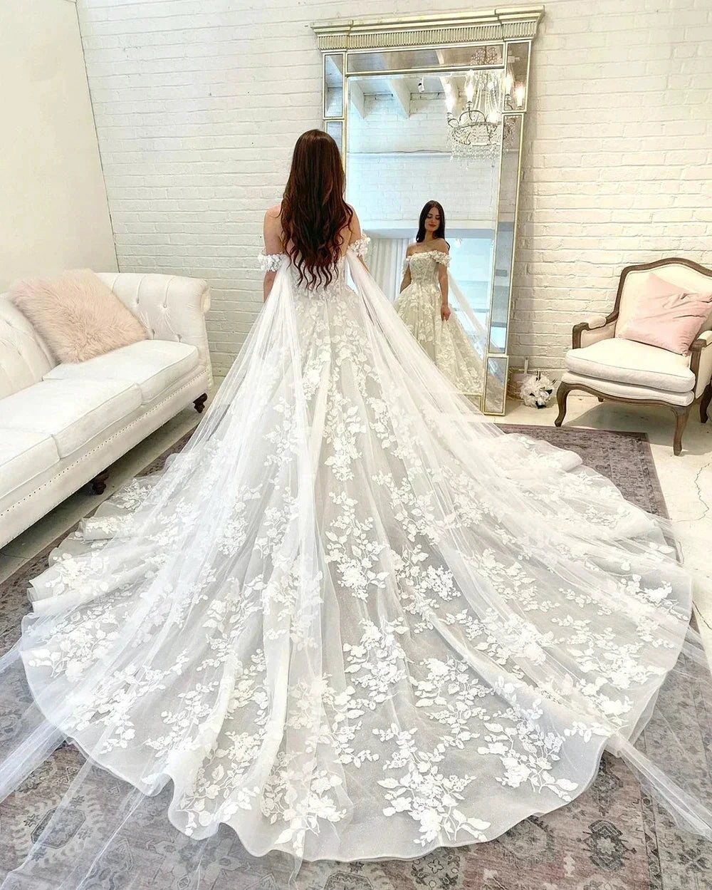 Princess Wedding Dresses For Elegant Women Off the Shoulder Sweetheart Lace Appliques Bridal Gown Ball Gown vestido de noiva by payinti