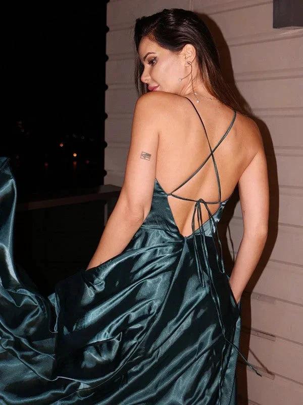 Silk like Satin Prom Party Dresses SYP130 by vivymakudress