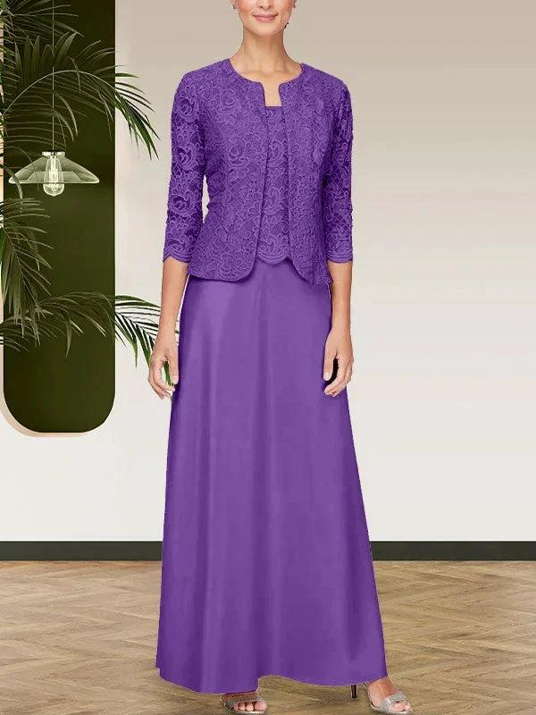 Glitter Lace &amp; Satin Skirt Jacket Dress with Open Jacket by Dreamylily
