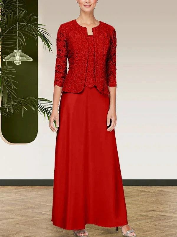 Glitter Lace &amp; Satin Skirt Jacket Dress with Open Jacket by Dreamylily