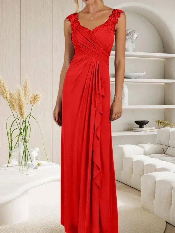 Champagne A-Line Sweetheart Neckline Pleated Mesh Dress by Dreamylily