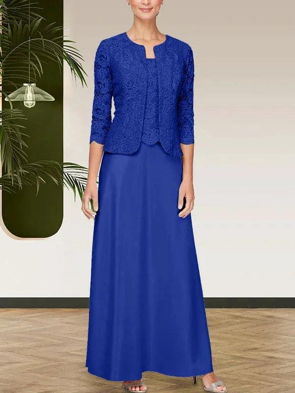 Glitter Lace &amp; Satin Skirt Jacket Dress with Open Jacket by Dreamylily