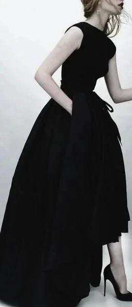 Sexy black prom dress charming pretty gown simple evening dress o-neck party formal dress S19670 by simplepromdress