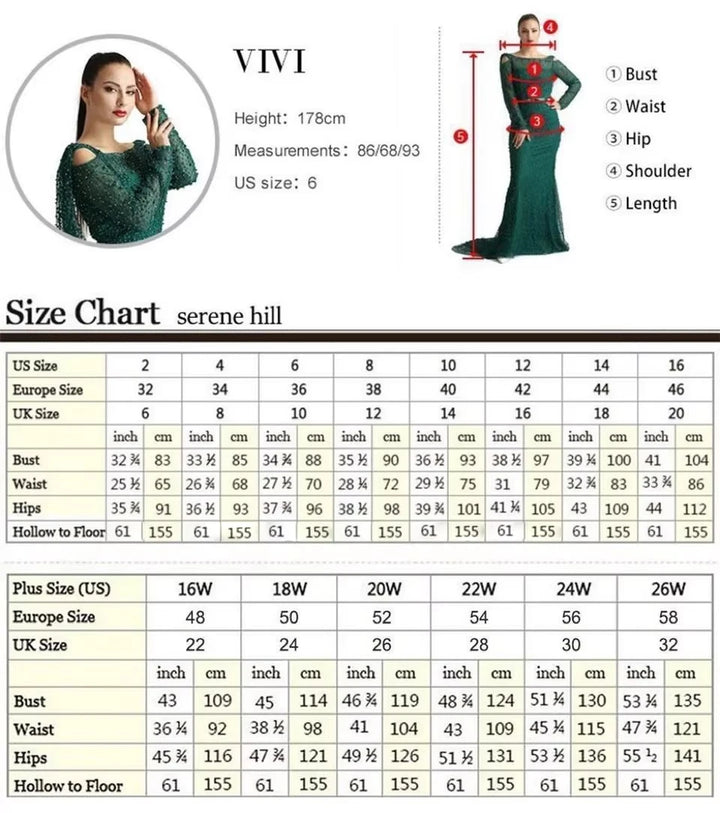 Serene Hill 2026 Nude Corset Mermaid Crystal Beaded Evening Dress 2026 Wedding Party Formal Gowns for Women DLA73661 Customized