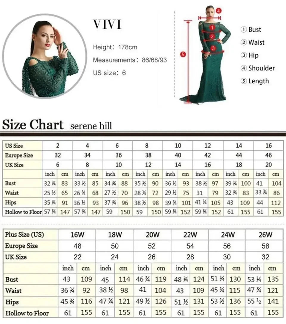 Serene Hill Customized 2024 Green One-Shoulder Satin Evening Gown Beaded Dress with Overskirt and Split for Women DLA72178