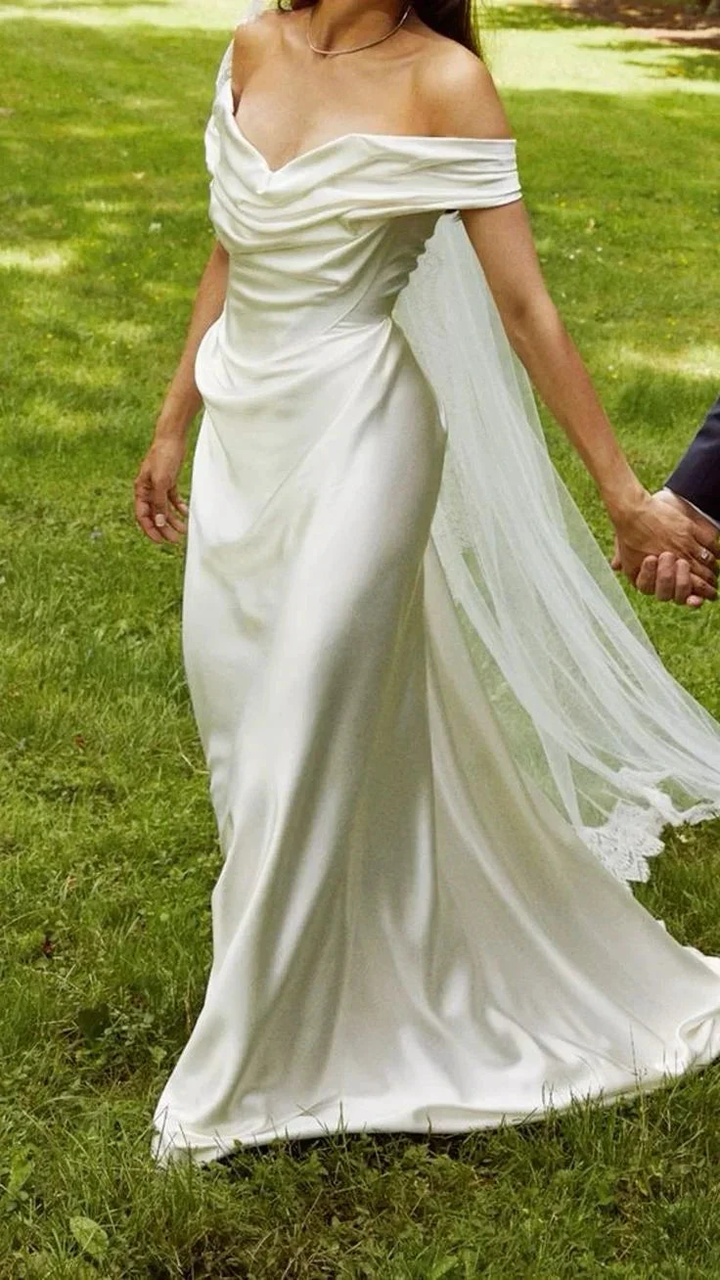 Classy Off The Shoulder Mermaid White Bridal Gown Wedding Dress,Formal Prom Evening Dress Y8012 by simplepromdress