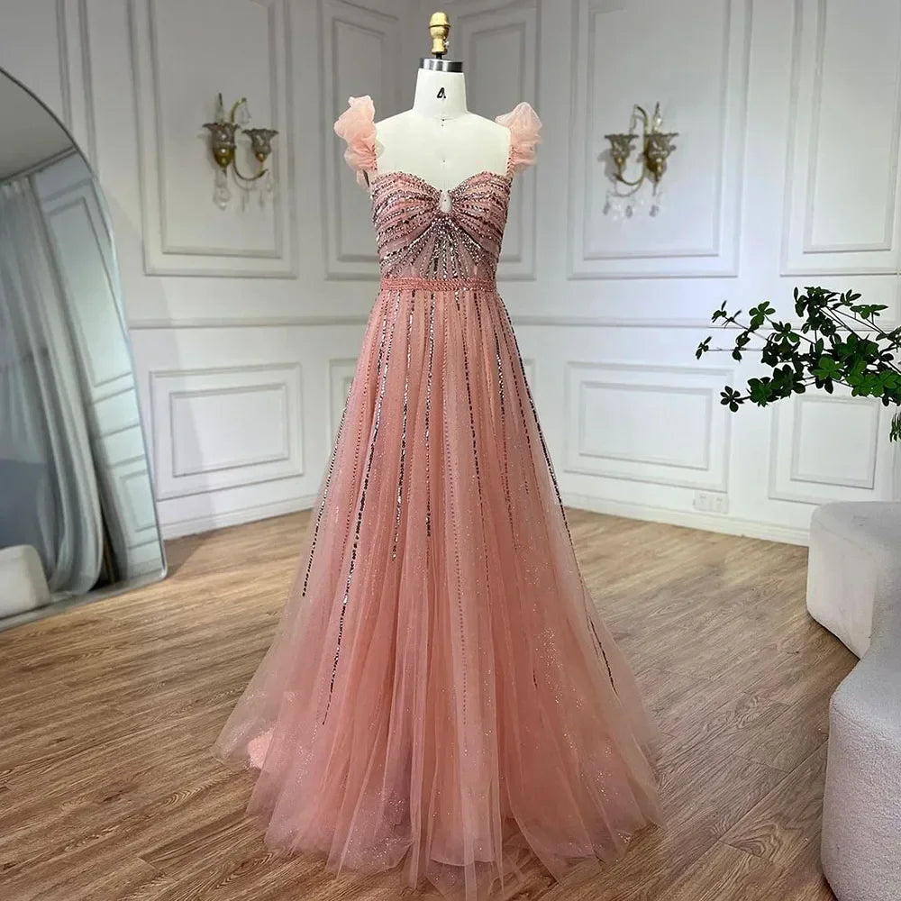 Serene Hill Purple Sleeveless A-Line Beaded Evening Prom Dresses 2025 Elegant Party Gowns for Women DLA72324 Customized rts