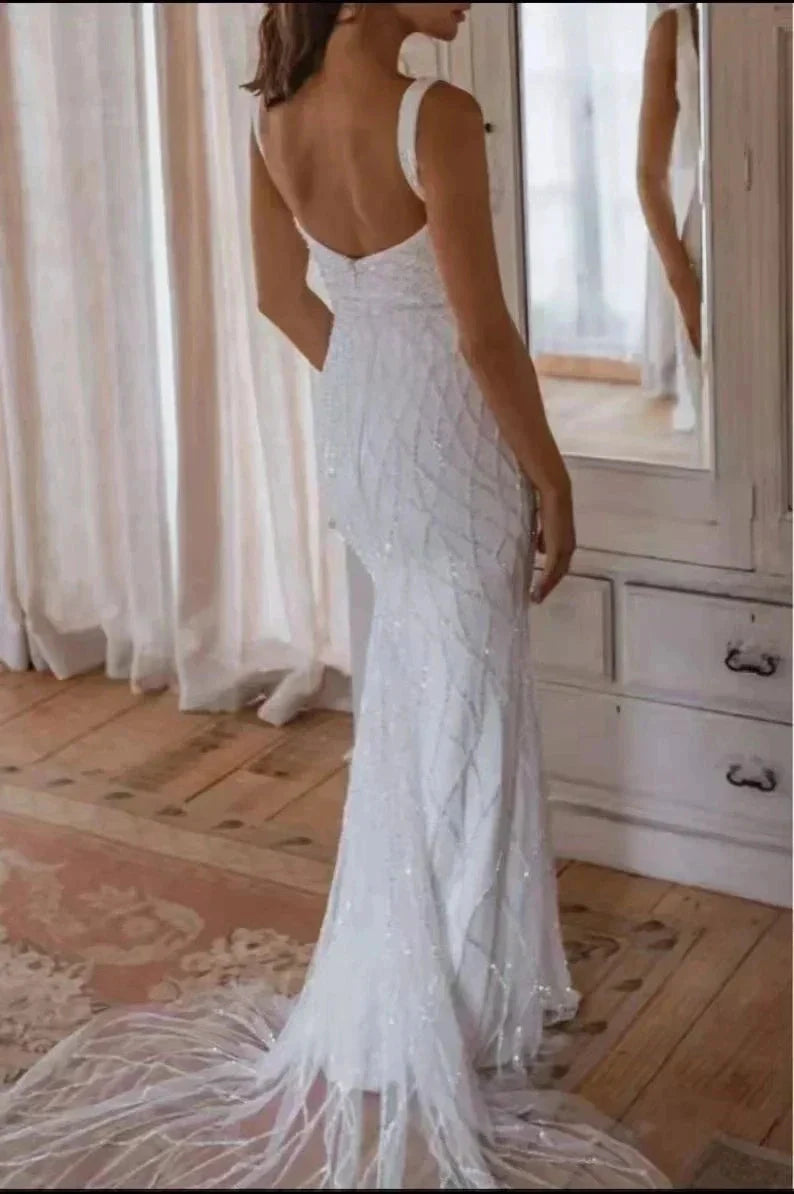 Sequins Mermaid Wedding Dresses 2023 Women&
