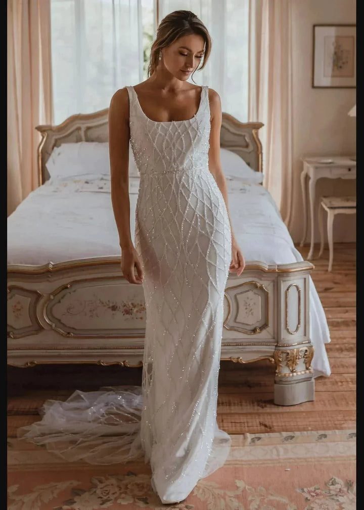 Sequins Mermaid Wedding Dresses 2023 Women&