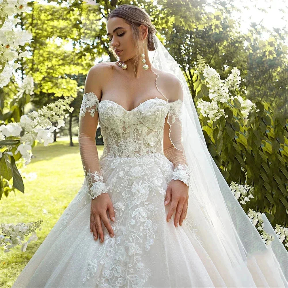 Sexy Off Shoulder Pretty Backless Mopping Wedding Dresses Fascinating Elegant Spaghetti Straps Boho Lace Applique Bride Gown by payinti