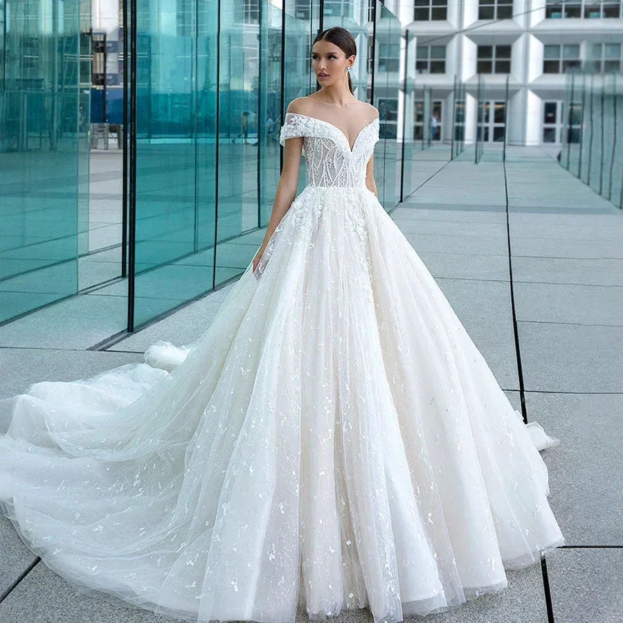 Sexy Sweetheart Lace Wedding Dresses Women&