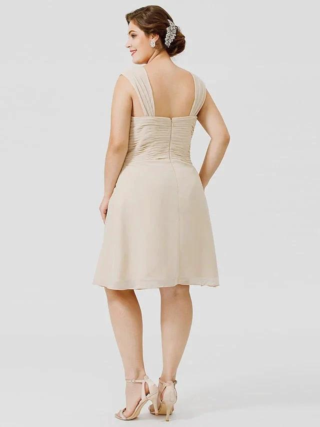 A-Line/Princess Spaghetti Straps Knee-Length Mother of the Bride Dresses by Dreamylily