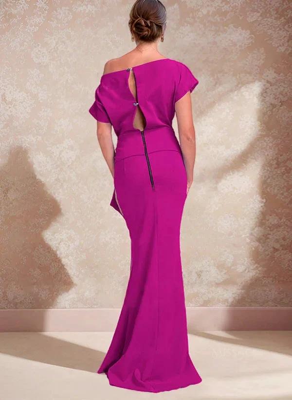 Trumpet/Mermaid One-Shoulder Mother of the Bride Dresses with Split Side by Dreamylily