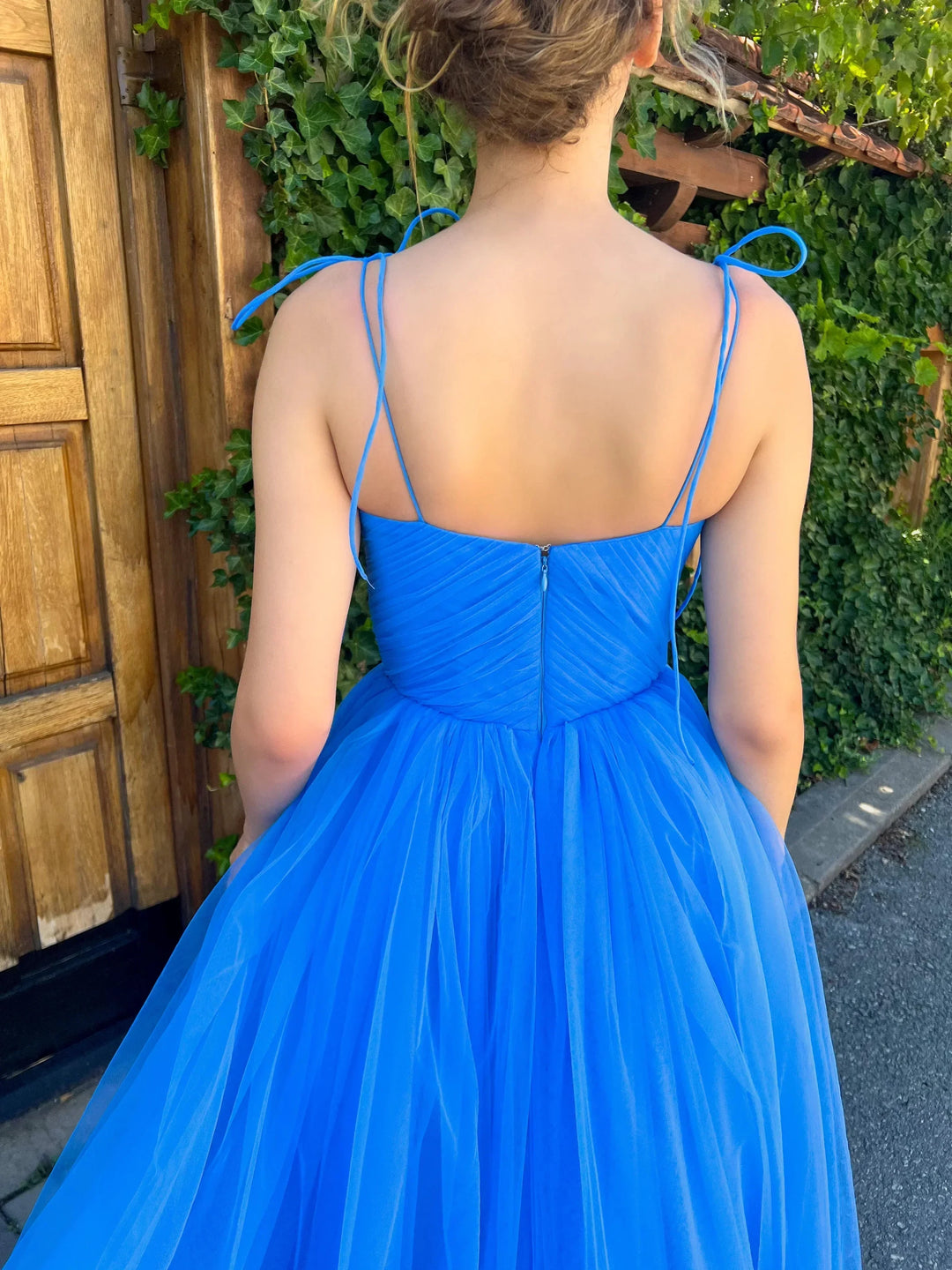 Spaghetti Straps Sweetheart Midi Length Prom Dress SYP186 by vivymakudress