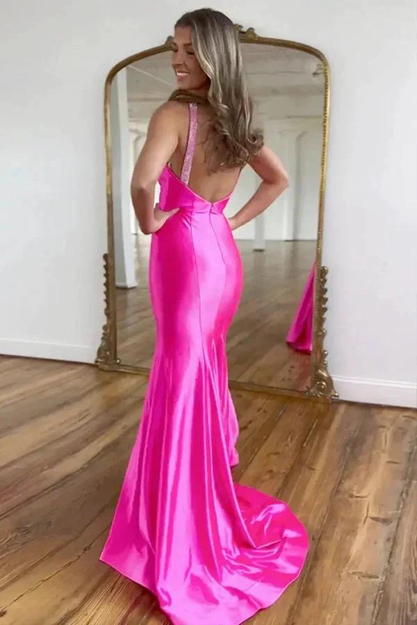 Sparkly Mermaid Silver Long Prom Dress with Beading PSK598 by Pgmdress