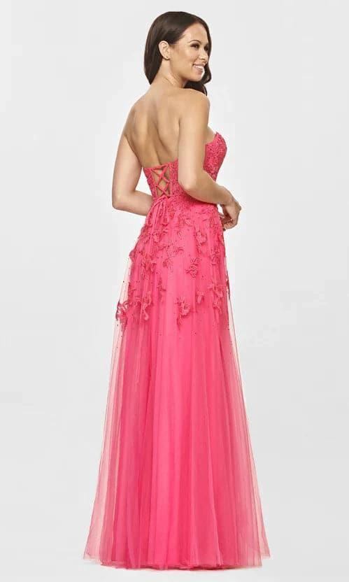 Strapless Sweetheart Long Lace Prom Dress SYP78 by vivymakudress