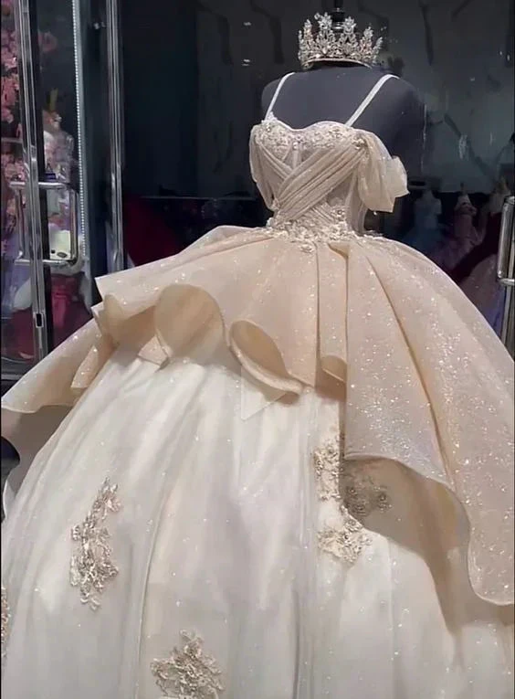 Luxury Quinceanera Dresses Applique Corset Ball Gown Prom Sweet 16 Dress Y4144 by simplepromdress