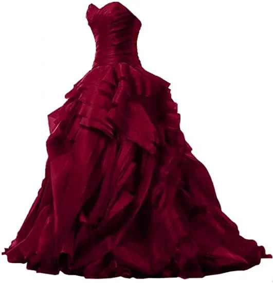 Burgundy Evening Gowns,Ball Gown Formal Dress,Evening Gowns For Teens Y1558 by simplepromdress