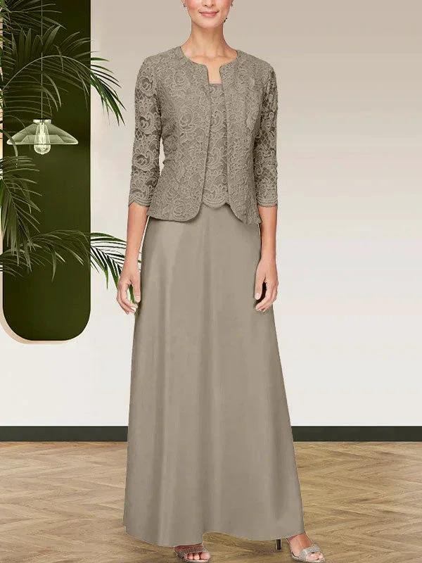 Glitter Lace &amp; Satin Skirt Jacket Dress with Open Jacket by Dreamylily
