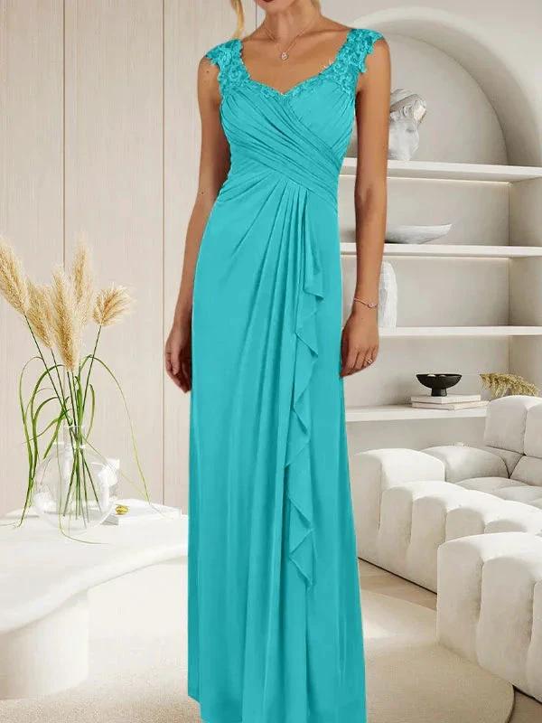 Champagne A-Line Sweetheart Neckline Pleated Mesh Dress by Dreamylily