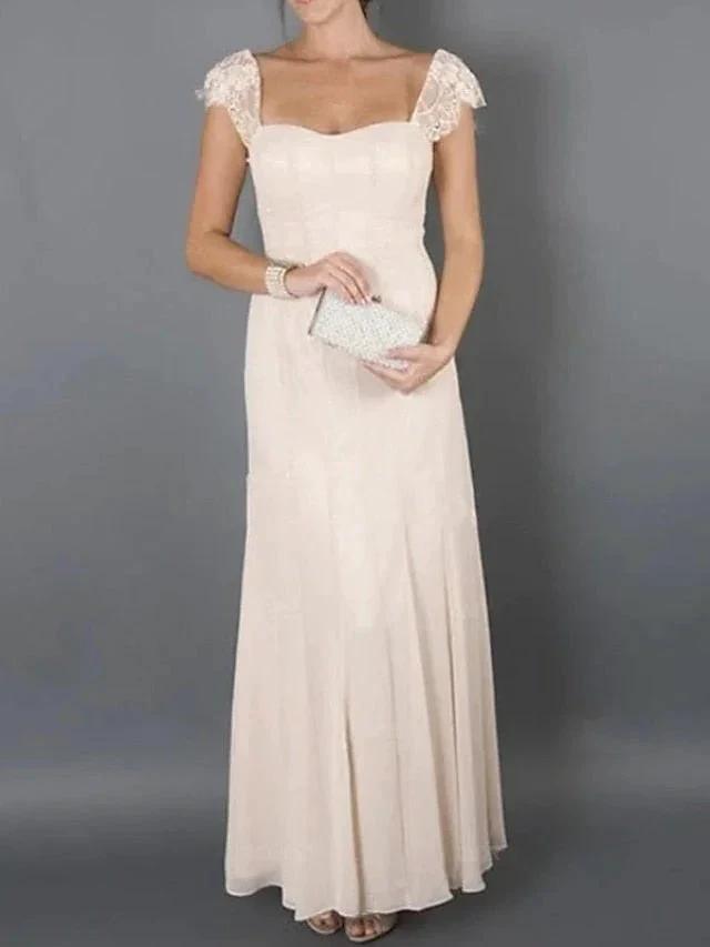 A-Line/Princess Scoop Sleeveless Mother of the Bride Dresses with Lace Pleats by Dreamylily