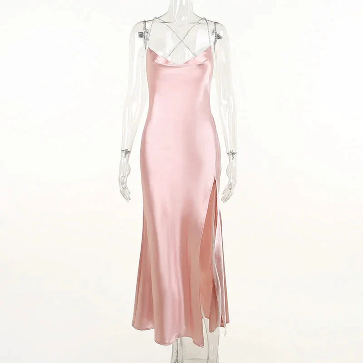 Sexy Pink Mermaid Long Prom Dress,Backless Pink Evening Dress Y1933 by simplepromdress