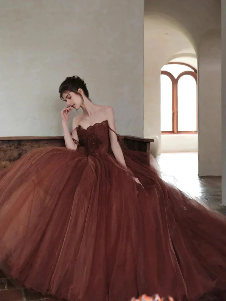 Glamorous A-line Spaghetti Straps Tulle Ball Gown,16th Birthday Dress Y7176 by simplepromdress