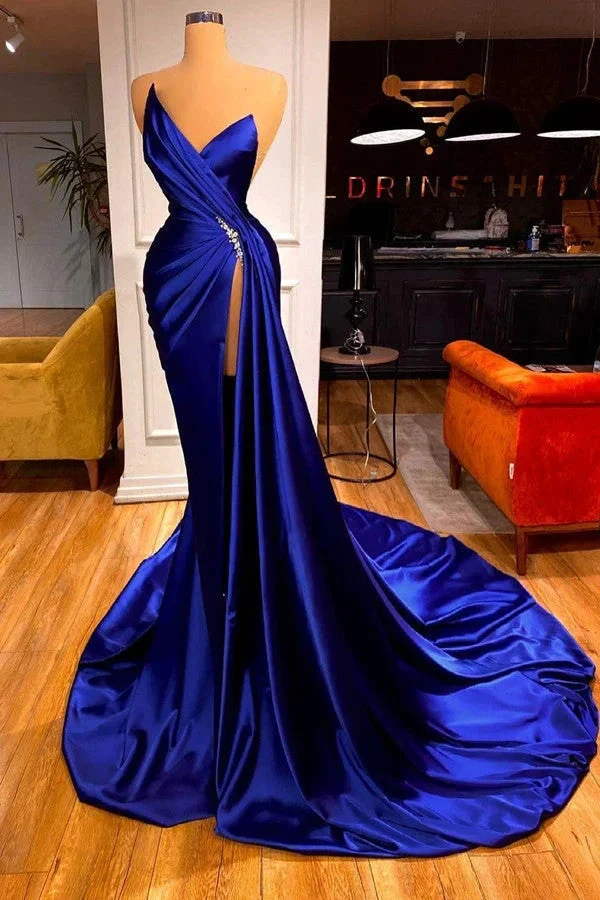 Elegant Modest Royal Blue Evening Dresses Y4193 by simplepromdress