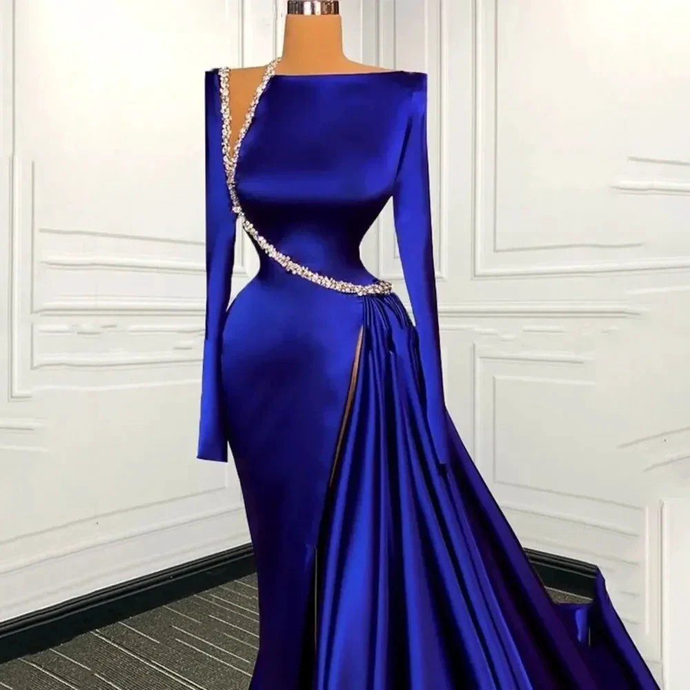 Elegant Modest Royal Blue Evening Dresses Y4193 by simplepromdress