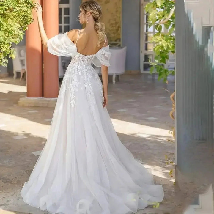 Vestido De Noiva Lace Wedding Dress Robe Princess Mariage Plus Size Bridal Wedding Gowns by payinti
