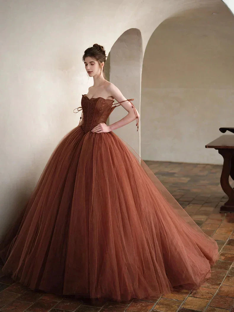 Glamorous A-line Spaghetti Straps Tulle Ball Gown,16th Birthday Dress Y7176 by simplepromdress